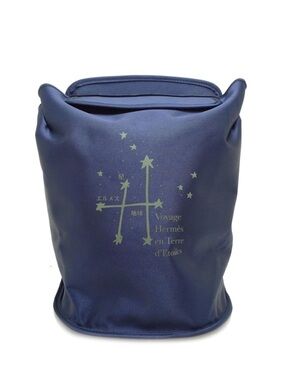 Hermes Navy Star-Print Nylon Backpack